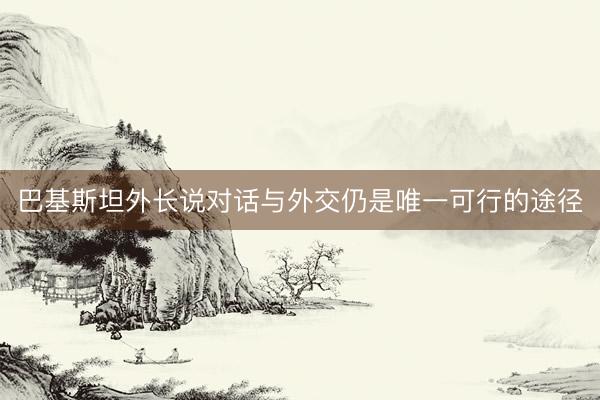 巴基斯坦外长说对话与外交仍是唯一可行的途径