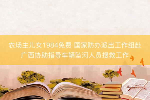 农场主儿女1984免费 国家防办派出工作组赴广西协助指导车辆坠河人员搜救工作