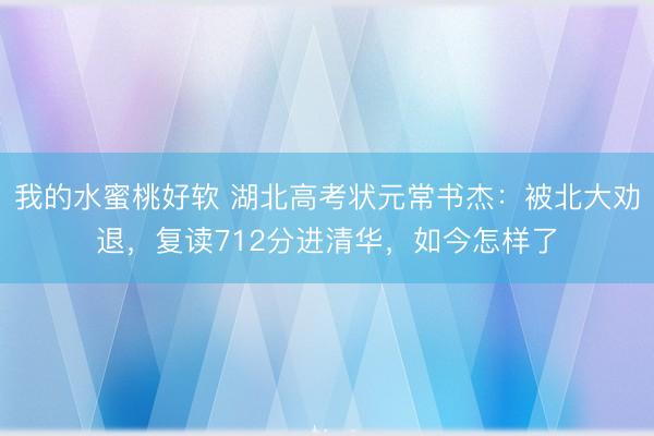 我的水蜜桃好软 湖北高考状元常书杰：被北大劝退，复读712分进清华，如今怎样了