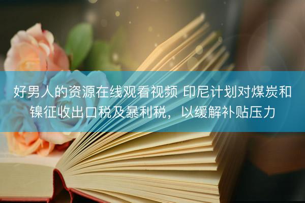 好男人的资源在线观看视频 印尼计划对煤炭和镍征收出口税及暴利税，以缓解补贴压力