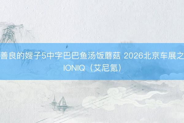 善良的嫂子5中字巴巴鱼汤饭蘑菇 2026北京车展之IONIQ（艾尼氪）