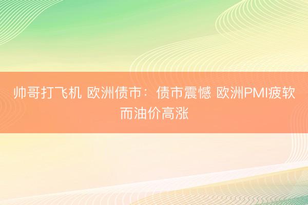 帅哥打飞机 欧洲债市：债市震憾 欧洲PMI疲软而油价高涨