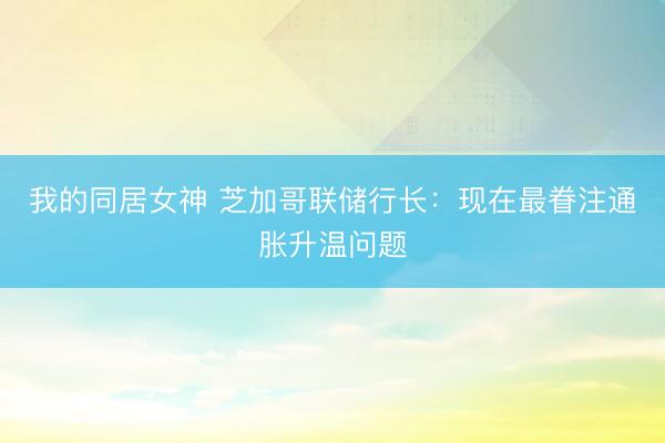 我的同居女神 芝加哥联储行长：现在最眷注通胀升温问题