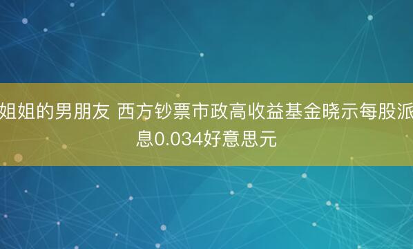 姐姐的男朋友 西方钞票市政高收益基金晓示每股派息0.034好意思元