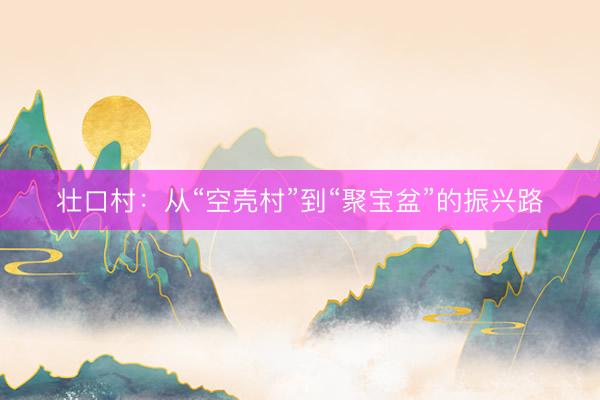 壮口村：从“空壳村”到“聚宝盆”的振兴路